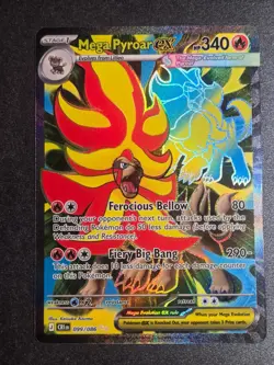 Mega Pyroar ex 099/086 NM Chaos Rising Ultra Rare Pokemon - Image 1