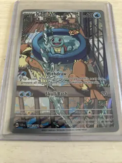 Squirtle Illustration Rare Holo Pokemon Stellar Crown 148/142 - Image 1