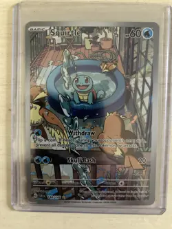 Squirtle Illustration Rare Holo Pokemon Stellar Crown 148/142 - Image 3