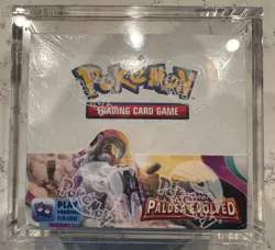 NEW & SEALED Pokemon Paldea Evolved Booster Box (with Acrylic Protector) - Image 1