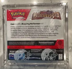 NEW & SEALED Pokemon Paldea Evolved Booster Box (with Acrylic Protector) - Image 2