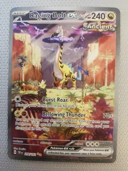 Pokemon Raging Bolt EX 208/162SV05: Temporal Forces Holo Illustration Rare NM - Image 1