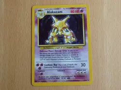 Pokemon Base Set Alakazam 1/102 - Moderately Played - Image 1