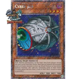 Yugioh! 1x Cyber Jar RA03-EN095 Platinum Secret Rare 1st Ed NM - Image 1