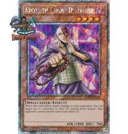 Yugioh! 1x Kycoo the Ghost Destroyer RA03-EN110 Platinum Secret Rare 1st Ed NM - Image 1