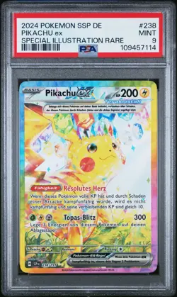 2024 Pokemon Sturmische Funken Pikachu EX PSA 9 Mint #238 Deutsch - Image 2