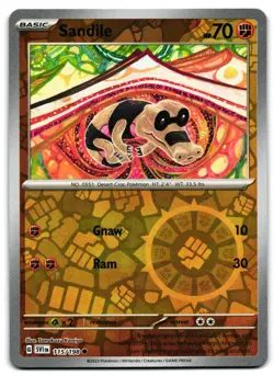 Sandile 115/198 - 🌊 Scarlet & Violet Common Pokemon TCG Reverse Holo 🖤 - LP - Image 1