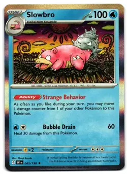 Slowbro 043/198 - 🌊 Scarlet & Violet Rare Pokemon TCG Holo 🖤 - LP - Image 1