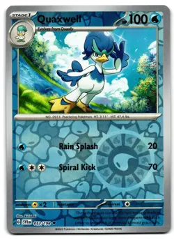 Quaxwell 053/198 - 🌊 Scarlet & Violet Uncommon Pokemon TCG Reverse Holo 🖤 - LP - Image 1