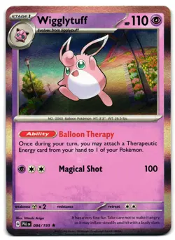 Wigglytuff 084/193 - 🌊 Paldea Evolved Rare Pokemon TCG Holo 🖤 - LP - Image 1