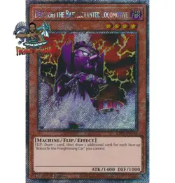 Yugioh! 1x Dekoichi the Battlechanted Locomotive RA03-EN144 Platinum Secret Rare - Image 1
