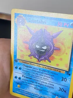 CARTE POKEMON CRUSTABRI 32/62 EDITION 1 FR UNCO WIZARDS FOSSILE - EXC+ - Image 2