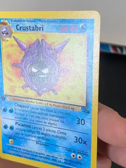 CARTE POKEMON CRUSTABRI 32/62 EDITION 1 FR UNCO WIZARDS FOSSILE - EXC+ - Image 3