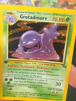 CARTE POKEMON GROTADMORV 13/62 EDITION 1 FR HOLO WIZARDS FOSSILE - EXC - Image 2