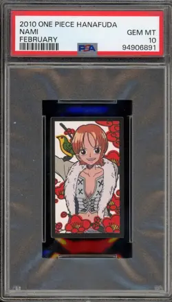 One Piece 2010 Nami February One Piece Hanafuda GEM MINT PSA 10 - Image 1