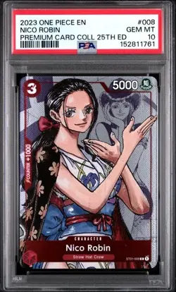 Nico Robin ST01-008 25th Anniversary 2023 One Piece Premium Card PSA 10 - Image 1
