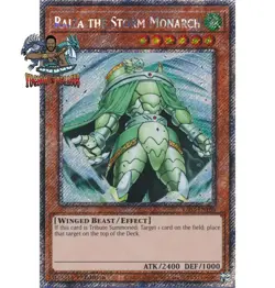 Yugioh! 1x Raiza the Storm Monarch RA03-EN180 Platinum Secret Rare NM - Image 1