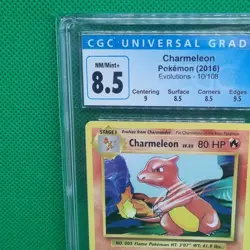 CGC 8.5 Pokemon TCG Card Charmeleon XY Evolutions 2016 Non Holo 10/108 UNCOMMON - Image 3