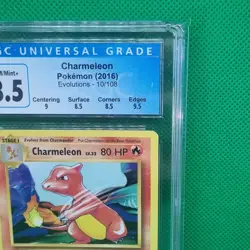 CGC 8.5 Pokemon TCG Card Charmeleon XY Evolutions 2016 Non Holo 10/108 UNCOMMON - Image 4