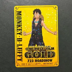 S7275 Toyota x One Piece Film Gold Monkey D. Luffy Promo Holo Card 2016 YJ11 - Image 1