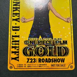 S7275 Toyota x One Piece Film Gold Monkey D. Luffy Promo Holo Card 2016 YJ11 - Image 3