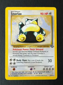 1999 Snorlax 27/64 Rare Pokemon Card - Jungle Set - Image 2