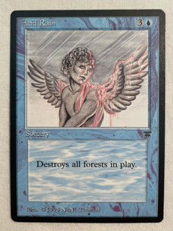 1x Acid Rain Legends LP MTG Magic the Gathering LP (Back has marks) - Image 1