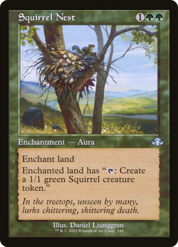 Squirrel Nest (Retro Frame) #349 (LP) Dominaria Remastered DMR Magic MTG - Image 1