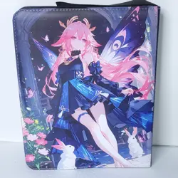 Yae Miko Fairy Card Binder 3-Ring Anime Waifu Double Sided Redemption Folder - Image 1