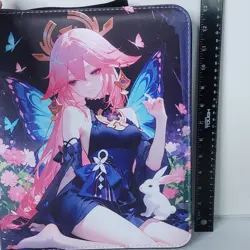 Yae Miko Fairy Card Binder 3-Ring Anime Waifu Double Sided Redemption Folder - Image 3