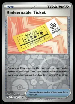 Redeemable Ticket 156/159 - Journey Together - Reverse Holo Uncommon NM - Image 1