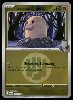 Team Rocket's Diglett (Energy) 100/217 - Ascended Heroes - Reverse Holo NM - Image 1