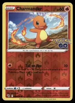 Charmander 008/078 - Pokemon GO - Reverse Holo Common MP - Image 1