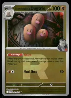 Team Rocket's Dugtrio (Team Rocket) 101/217 - Holo Ascended Heroes - Reverse NM - Image 1