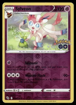 Sylveon 035/078 - Holo Pokemon GO - Reverse Holo Rare MP - Image 1