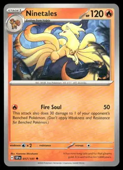 Ninetales 017/191 - Surging Sparks - Uncommon NM - Image 1