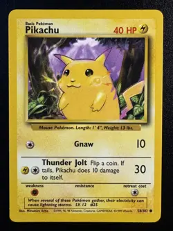 Pikachu 87/130 - Base Set - Common MP - Image 1