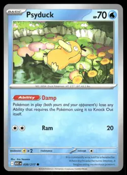 Psyduck 039/217 - Ascended Heroes - Common NM - Image 1