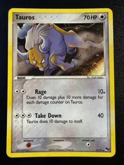 Tauros 5/17 - POP Series 2 - Holo Rare NM [SWIRL] - Image 1