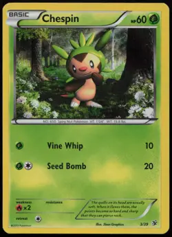 Chespin 3/39 MP Kalos Starter Set Holo Pokemon - Image 1