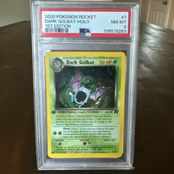 2000 Pokemon Rocket Dark Golbat Holo First Edition PSA 8 - Image 1