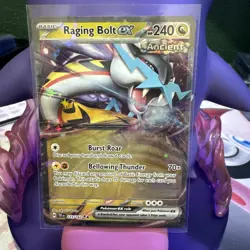 Pokemon TCG Temporal Forces Raging Bolt EX Double Rare Card 123/162 NM Condition - Image 1