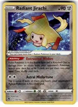 2022 Pokemon Silver Tempest Radiant Jirachi #120/195 - Image 1