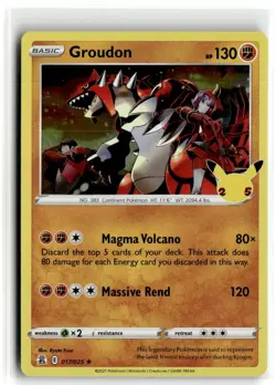 2021 Pokemon Sword & Shield - Celebrations Groudon #17/025 - Image 1