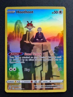Pokemon Hoothoot Tg12/Tg30 Swsh10: Astral Radiance Trainer Gallery Holo - Image 1