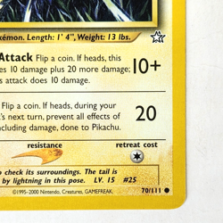 Pikachu 70/111 Pokemon TCG Neo Genesis Common Basic Vintage 2000 NM - Image 5