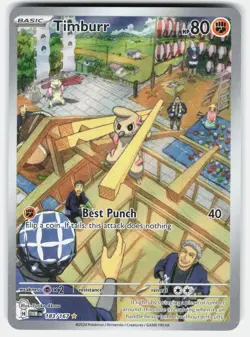 Timburr Twighlight Masquerade - Pokemon TCG Illustration Rare 183/167 - Image 1