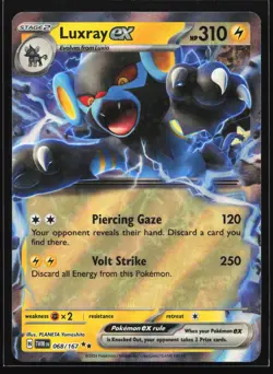 Pokemon Luxray ex 068/167 Twilight Masquerade Double Rare Holo NM - Image 1