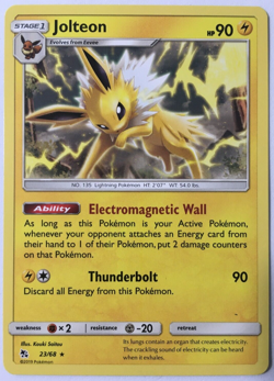 POKEMON JOLTEON 23/68 HIDDEN FATES RARE NEAR MINT - Image 1