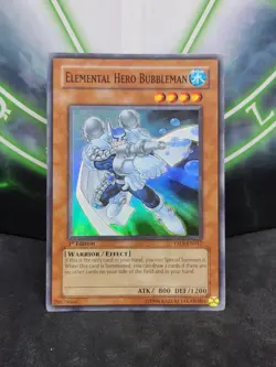 Yugioh Elemental HERO Bubbleman YSDJ-EN017 Super Rare 1st Edition LP - Image 1